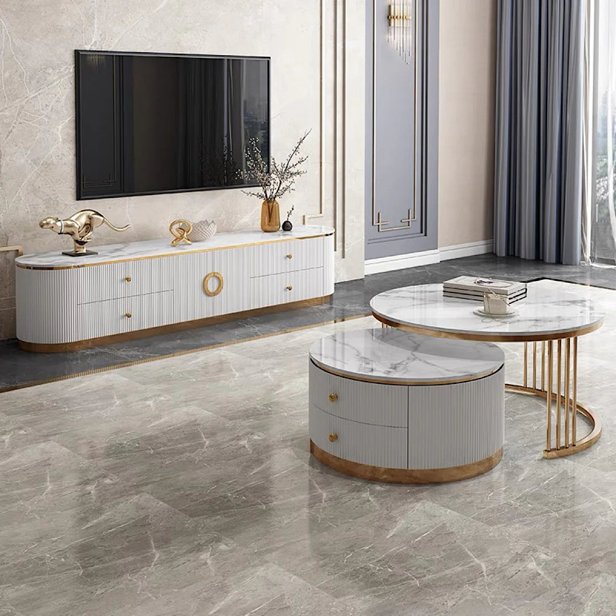 Pearly Coffee Table Set