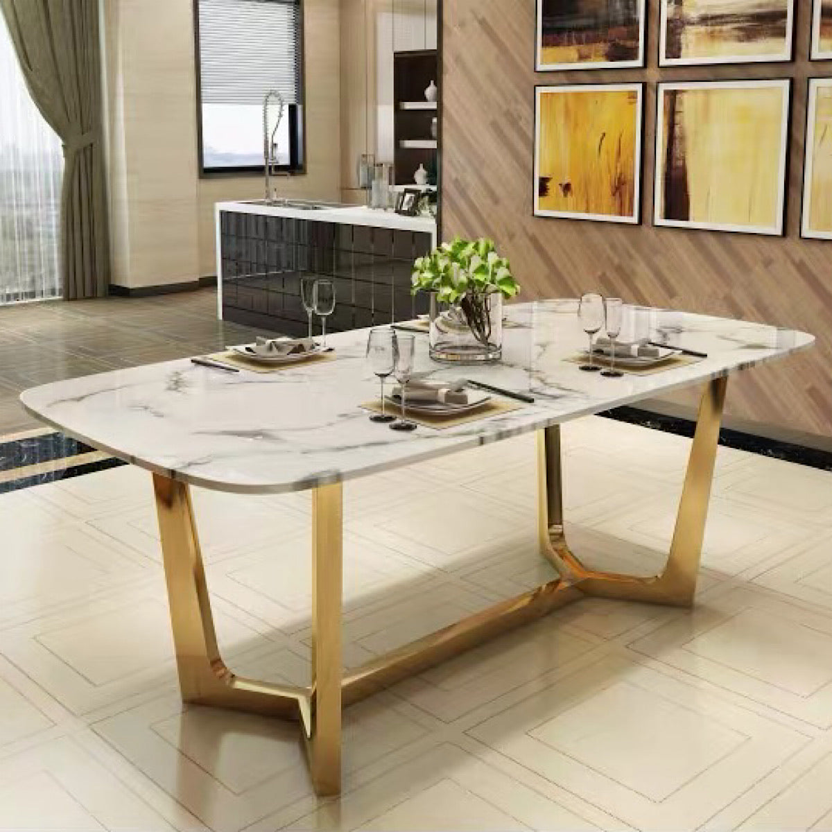 Jouse Marble Dining Table - mhomefurniture